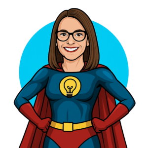 Marcy Larson Marcy Larson, Client Integrator, superhero avatar for Fly Pages Digital Marketing